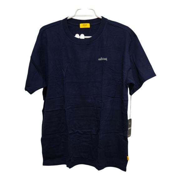 Allbirds shirt mens size large deep navy blue all good organic cotton logo tee - Picture 1 of 7